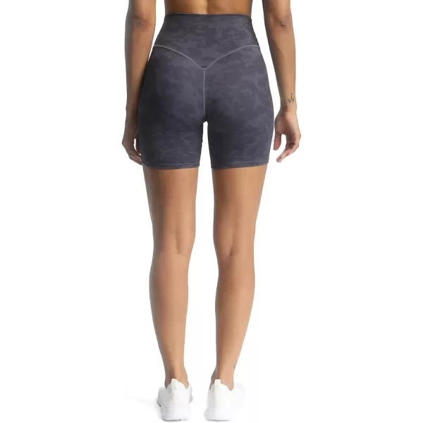 Aoxjox Metamorph Workout Biker Shorts for Women Tummy Control High Waisted Athletic Gym Running Deep V Yoga Shorts 6quotCloud Navy
