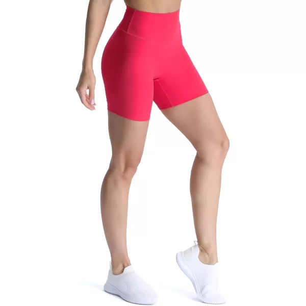 Aoxjox Metamorph Workout Biker Shorts for Women Tummy Control High Waisted Athletic Gym Running Deep V Yoga Shorts 6quotLove Potion