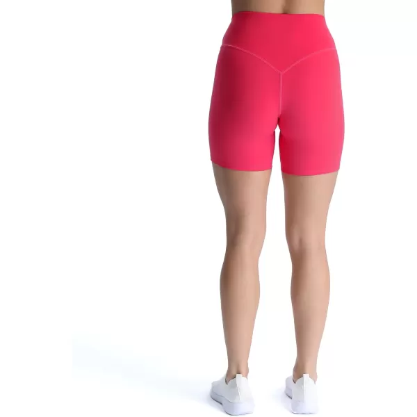 Aoxjox Metamorph Workout Biker Shorts for Women Tummy Control High Waisted Athletic Gym Running Deep V Yoga Shorts 6quotLove Potion