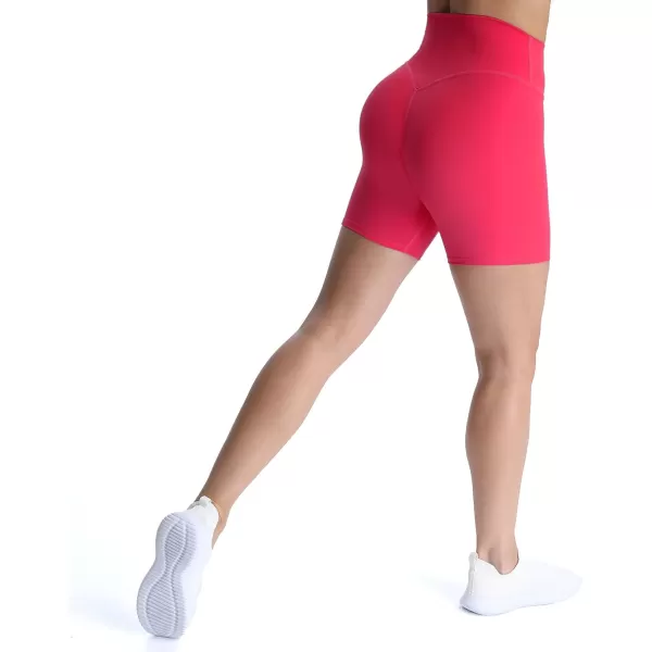 Aoxjox Metamorph Workout Biker Shorts for Women Tummy Control High Waisted Athletic Gym Running Deep V Yoga Shorts 6quotLove Potion