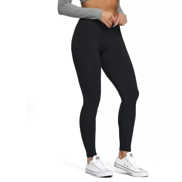 Aoxjox Scrunch Seamless Leggings for Women High Waisted Tummy Control 20 Smile Contour Workout Leggings Yoga Pants 24quotBlack