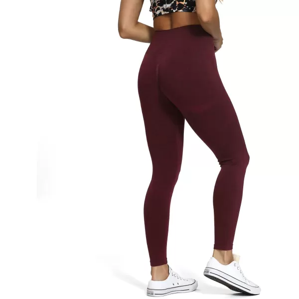 Aoxjox Scrunch Seamless Leggings for Women High Waisted Tummy Control 20 Smile Contour Workout Leggings Yoga Pants 24quotBlack Berry Marlscrunch