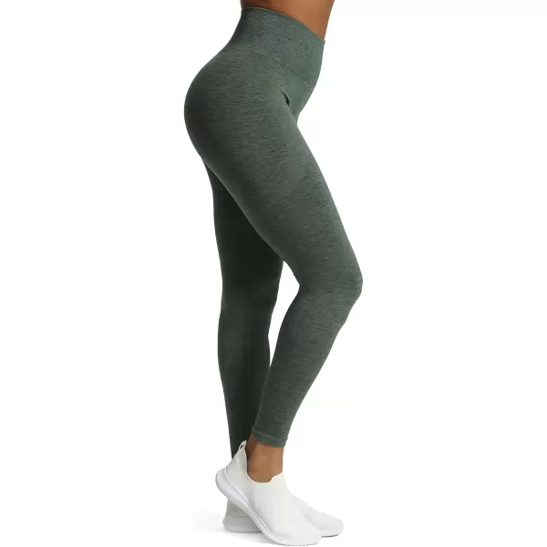 Aoxjox Scrunch Seamless Leggings for Women High Waisted Tummy Control 20 Smile Contour Workout Leggings Yoga Pants 24quotDark Forest Marlscrunch
