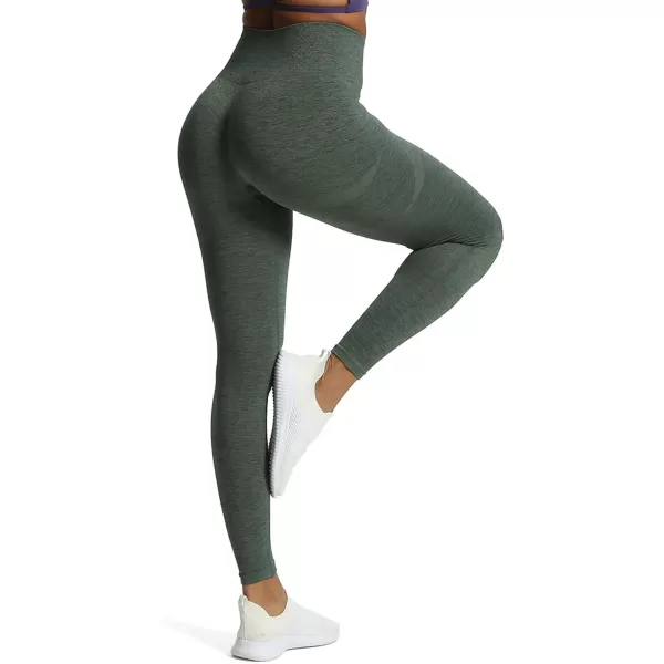 Aoxjox Scrunch Seamless Leggings for Women High Waisted Tummy Control 20 Smile Contour Workout Leggings Yoga Pants 24quotDark Forest Marlscrunch