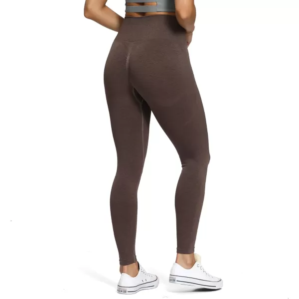 Aoxjox Scrunch Seamless Leggings for Women High Waisted Tummy Control 20 Smile Contour Workout Leggings Yoga Pants 24quotFudge Coffee Marlscrunch