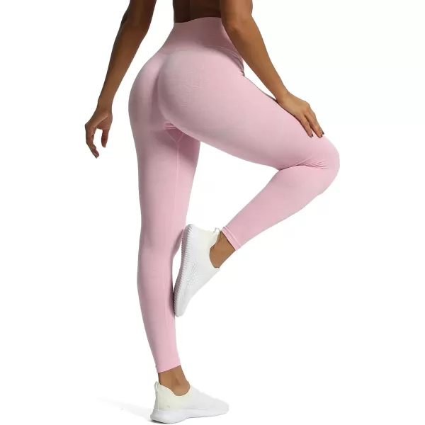 Aoxjox Scrunch Seamless Leggings for Women High Waisted Tummy Control 20 Smile Contour Workout Leggings Yoga Pants 24quotLilac Pink Marlscrunch