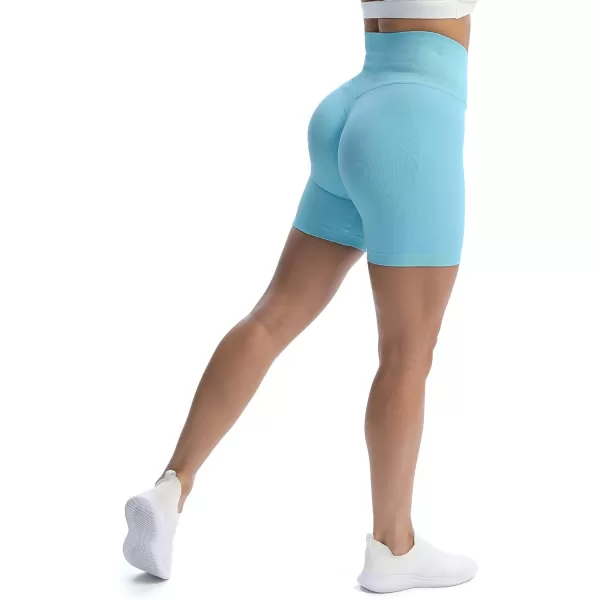 Aoxjox Scrunch Workout Shorts for Women Seamless TieDye Butt Lifting Short Gym Running Active Exercise Fitness Yoga Shorts2 Blue Elixir Thin Scrunch Version