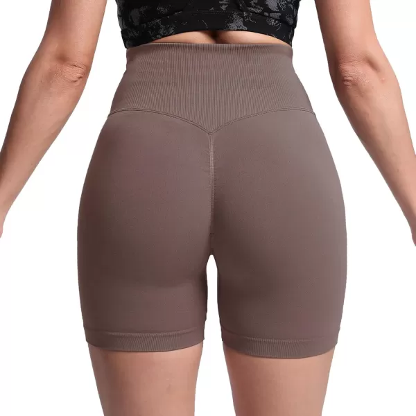 Aoxjox Scrunch Workout Shorts for Women Seamless TieDye Butt Lifting Short Gym Running Active Exercise Fitness Yoga Shorts2 Coffee Thin Scrunch Version