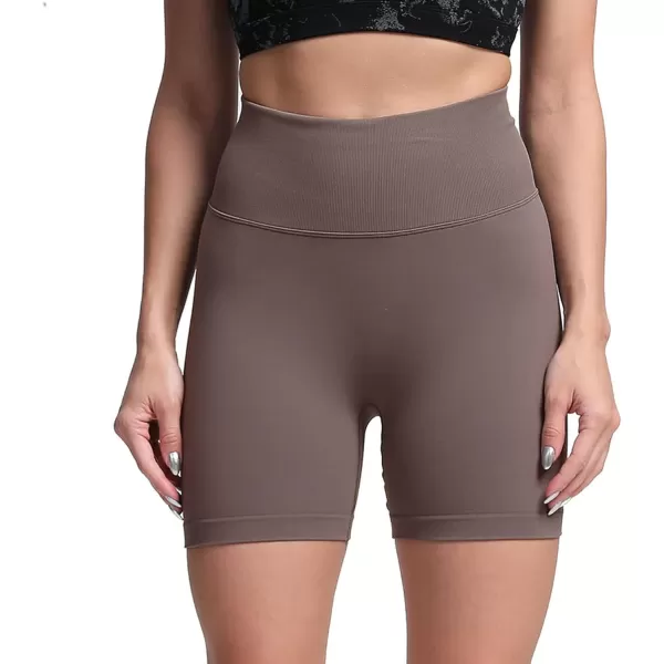 Aoxjox Scrunch Workout Shorts for Women Seamless TieDye Butt Lifting Short Gym Running Active Exercise Fitness Yoga Shorts2 Coffee Thin Scrunch Version