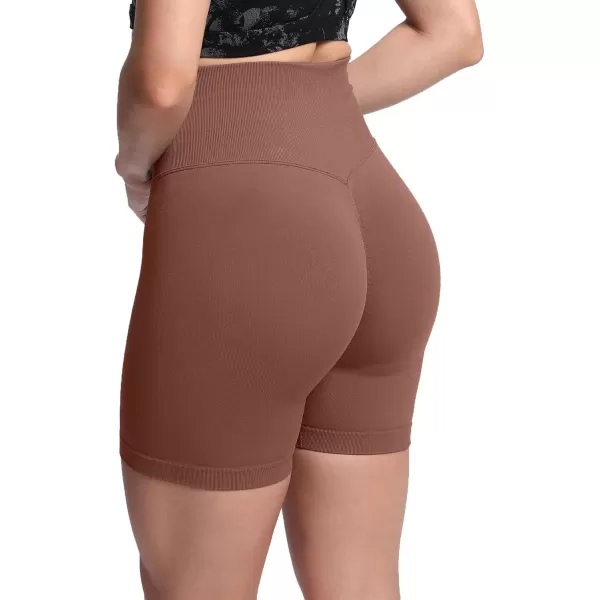 Aoxjox Scrunch Workout Shorts for Women Seamless TieDye Butt Lifting Short Gym Running Active Exercise Fitness Yoga Shorts2 Dandelion Brown Thin Scrunch Version