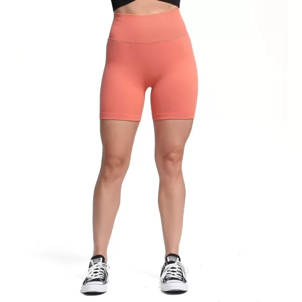 Aoxjox Scrunch Workout Shorts for Women Seamless TieDye Butt Lifting Short Gym Running Active Exercise Fitness Yoga Shorts2 Earth Orange Thin Scrunch Version