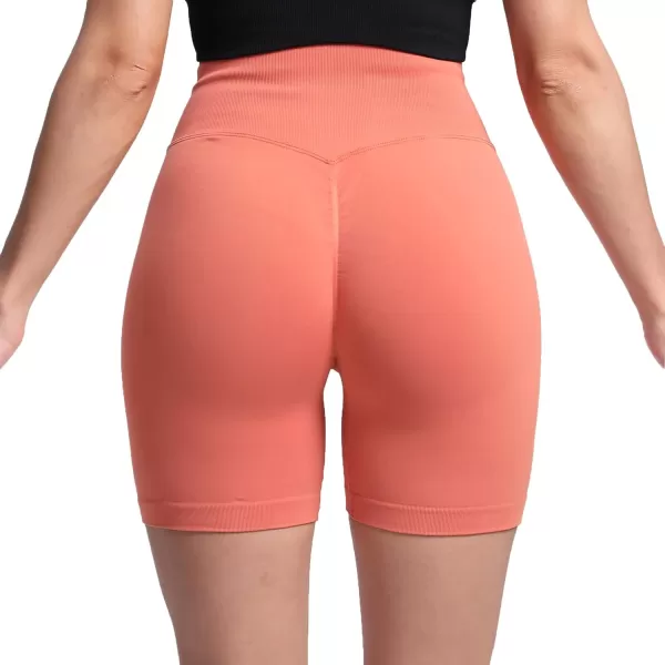Aoxjox Scrunch Workout Shorts for Women Seamless TieDye Butt Lifting Short Gym Running Active Exercise Fitness Yoga Shorts2 Earth Orange Thin Scrunch Version