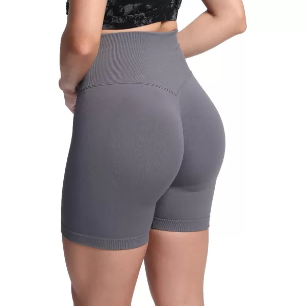 Aoxjox Scrunch Workout Shorts for Women Seamless TieDye Butt Lifting Short Gym Running Active Exercise Fitness Yoga Shorts2 Iron Grey Thin Scrunch Version