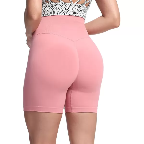 Aoxjox Scrunch Workout Shorts for Women Seamless TieDye Butt Lifting Short Gym Running Active Exercise Fitness Yoga Shorts2 Pink Thin Scrunch Version