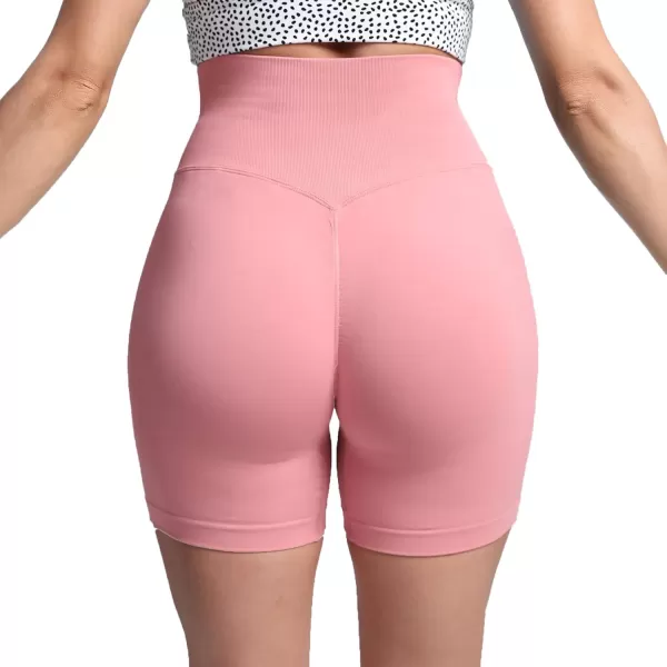 Aoxjox Scrunch Workout Shorts for Women Seamless TieDye Butt Lifting Short Gym Running Active Exercise Fitness Yoga Shorts2 Pink Thin Scrunch Version