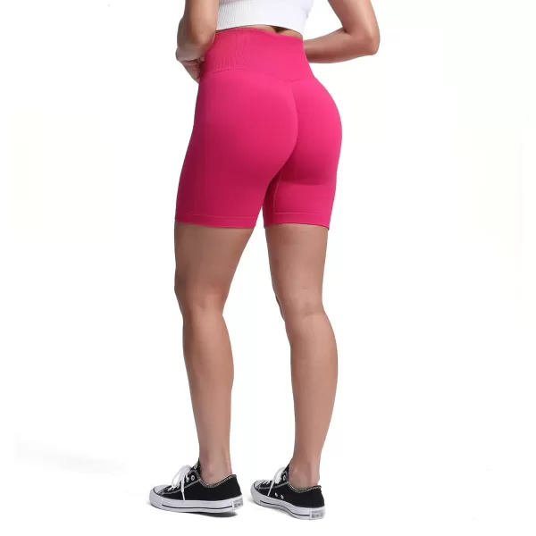 Aoxjox Scrunch Workout Shorts for Women Seamless TieDye Butt Lifting Short Gym Running Active Exercise Fitness Yoga Shorts2 Rose Red Thin Scrunch Version