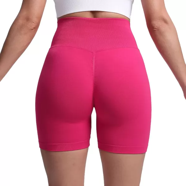 Aoxjox Scrunch Workout Shorts for Women Seamless TieDye Butt Lifting Short Gym Running Active Exercise Fitness Yoga Shorts2 Rose Red Thin Scrunch Version