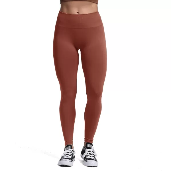 Aoxjox Seamless Scrunch Legging for Women Asset Tummy Control Workout Gym Fitness Sport Active Yoga Pants 22A Butterbrown