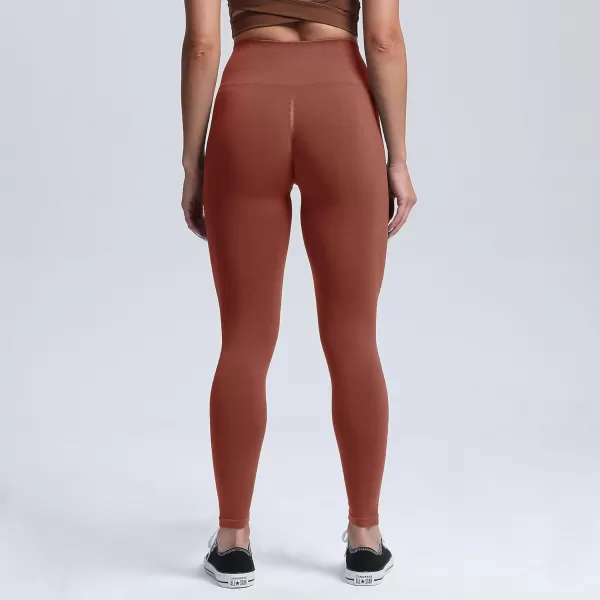 Aoxjox Seamless Scrunch Legging for Women Asset Tummy Control Workout Gym Fitness Sport Active Yoga Pants 22A Butterbrown