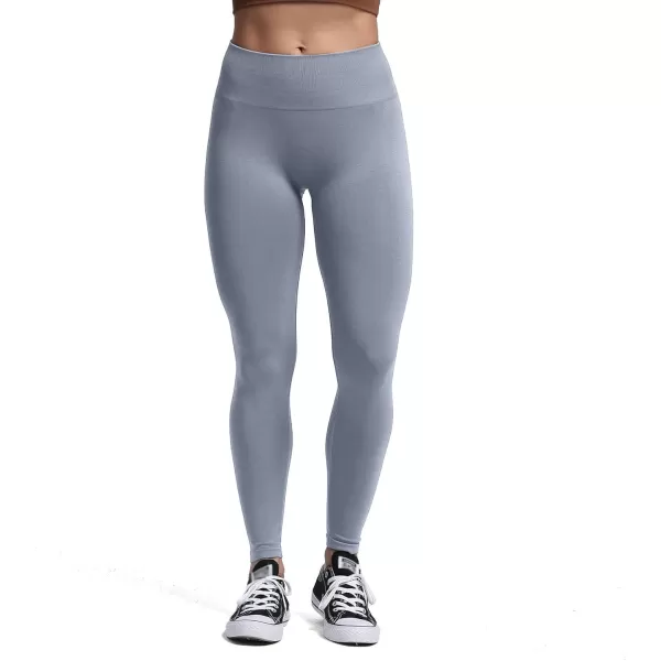 Aoxjox Seamless Scrunch Legging for Women Asset Tummy Control Workout Gym Fitness Sport Active Yoga Pants 22A Grey