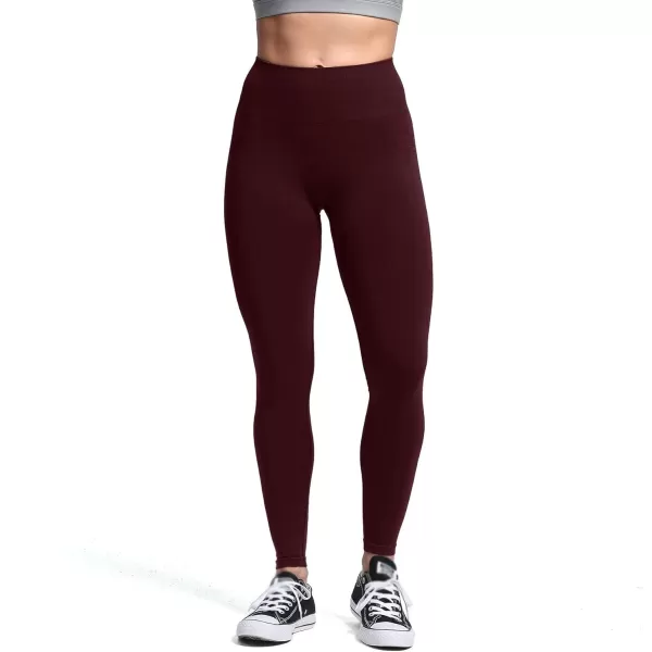 Aoxjox Seamless Scrunch Legging for Women Asset Tummy Control Workout Gym Fitness Sport Active Yoga Pants 22Black Berry Marl With Logo