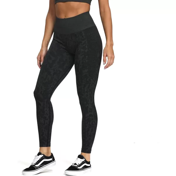 Aoxjox Seamless Scrunch Legging for Women Asset Tummy Control Workout Gym Fitness Sport Active Yoga Pants 22Black Butterfly Camo