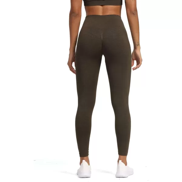 Aoxjox Seamless Scrunch Legging for Women Asset Tummy Control Workout Gym Fitness Sport Active Yoga Pants 22Olive