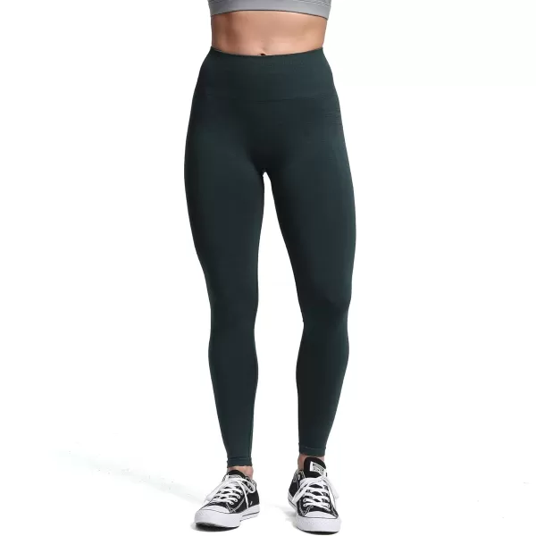 Aoxjox Seamless Scrunch Legging for Women Asset Tummy Control Workout Gym Fitness Sport Active Yoga Pants 22Ponderosa Green Marl With Logo