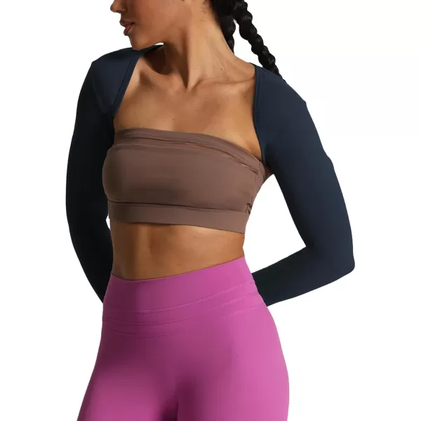 Aoxjox Womens Long Sleeve Open Front Bolero Shrug Crop Top CardiganBlueberry