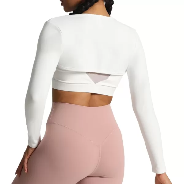 Aoxjox Womens Long Sleeve Open Front Bolero Shrug Crop Top CardiganWhite