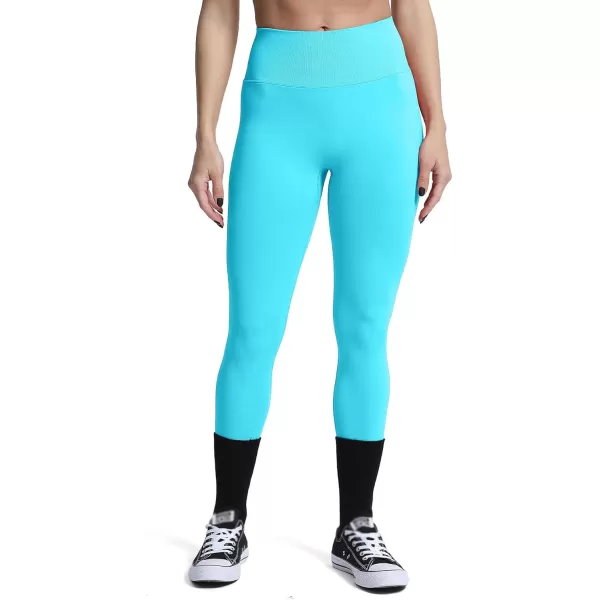 Aoxjox Womens Scrunch Butt Lifting Seamless Leggings Booty High Waisted Workout Yoga PantsA Blue Elixir