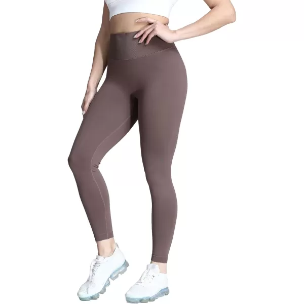 Aoxjox Womens Scrunch Butt Lifting Seamless Leggings Booty High Waisted Workout Yoga PantsA Brown