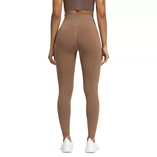 Aoxjox Womens Scrunch Butt Lifting Seamless Leggings Booty High Waisted Workout Yoga PantsA Coffee