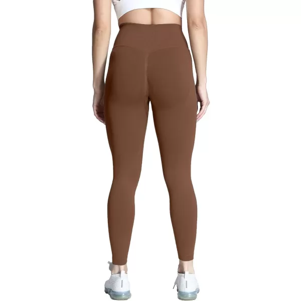 Aoxjox Womens Scrunch Butt Lifting Seamless Leggings Booty High Waisted Workout Yoga PantsA Dandelion Brown