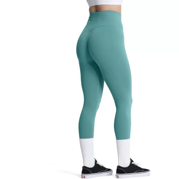 Aoxjox Womens Scrunch Butt Lifting Seamless Leggings Booty High Waisted Workout Yoga PantsA Sage Green