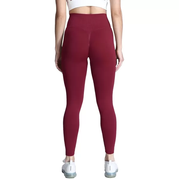 Aoxjox Womens Scrunch Butt Lifting Seamless Leggings Booty High Waisted Workout Yoga PantsA Wine Red