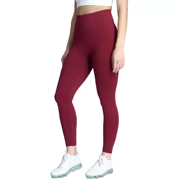 Aoxjox Womens Scrunch Butt Lifting Seamless Leggings Booty High Waisted Workout Yoga PantsA Wine Red