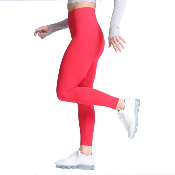 Aoxjox Womens Scrunch Butt Lifting Seamless Leggings Booty High Waisted Workout Yoga PantsRed