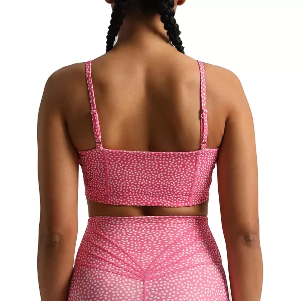 Aoxjox Womens Workout Bandeau Sports Bras Training Fitness Running Yoga Crop Tank TopCarmine Dot Print