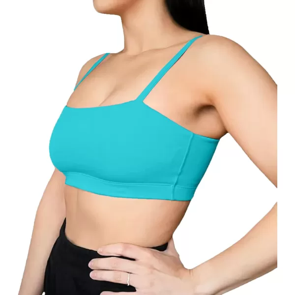 Aoxjox Womens Workout Bandeau Sports Bras Training Fitness Running Yoga Crop Tank TopCeramic Green
