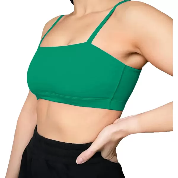 Aoxjox Womens Workout Bandeau Sports Bras Training Fitness Running Yoga Crop Tank TopParakeet Green