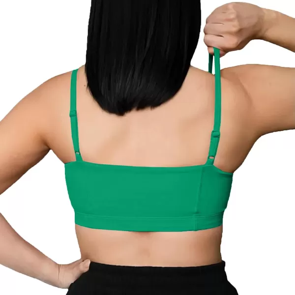 Aoxjox Womens Workout Bandeau Sports Bras Training Fitness Running Yoga Crop Tank TopParakeet Green