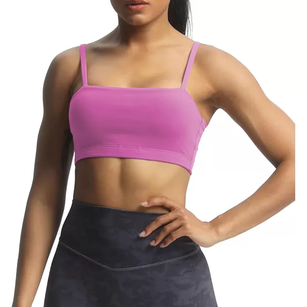 Aoxjox Womens Workout Bandeau Sports Bras Training Fitness Running Yoga Crop Tank TopSpring Crocus