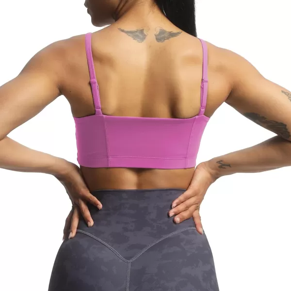 Aoxjox Womens Workout Bandeau Sports Bras Training Fitness Running Yoga Crop Tank TopSpring Crocus
