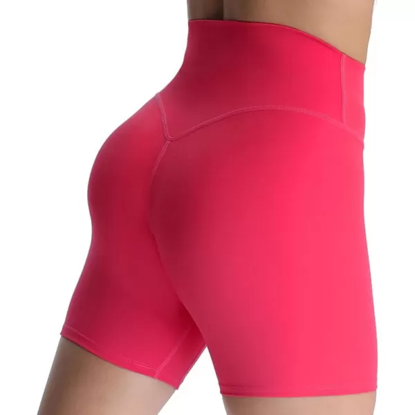 Aoxjox Metamorph Workout Biker Shorts for Women Tummy Control High Waisted Athletic Gym Running Deep V Yoga Shorts 6quotLove Potion