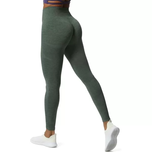 Aoxjox Scrunch Seamless Leggings for Women High Waisted Tummy Control 20 Smile Contour Workout Leggings Yoga Pants 24quotDark Forest Marlscrunch