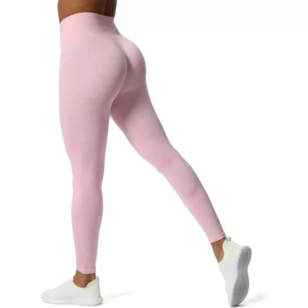 Aoxjox Scrunch Seamless Leggings for Women High Waisted Tummy Control 20 Smile Contour Workout Leggings Yoga Pants 24quotLilac Pink Marlscrunch