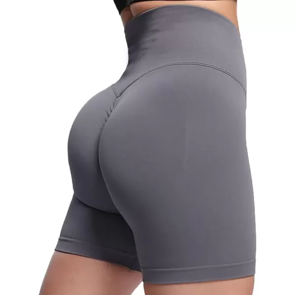 Aoxjox Scrunch Workout Shorts for Women Seamless TieDye Butt Lifting Short Gym Running Active Exercise Fitness Yoga Shorts2 Iron Grey Thin Scrunch Version