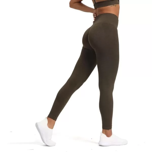 Aoxjox Seamless Scrunch Legging for Women Asset Tummy Control Workout Gym Fitness Sport Active Yoga Pants 22Olive