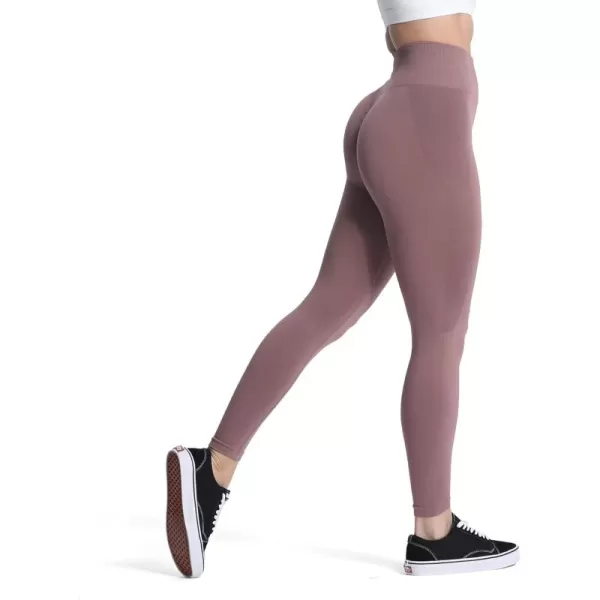 Aoxjox Seamless Scrunch Legging for Women Asset Tummy Control Workout Gym Fitness Sport Active Yoga Pants 22Passive Purple